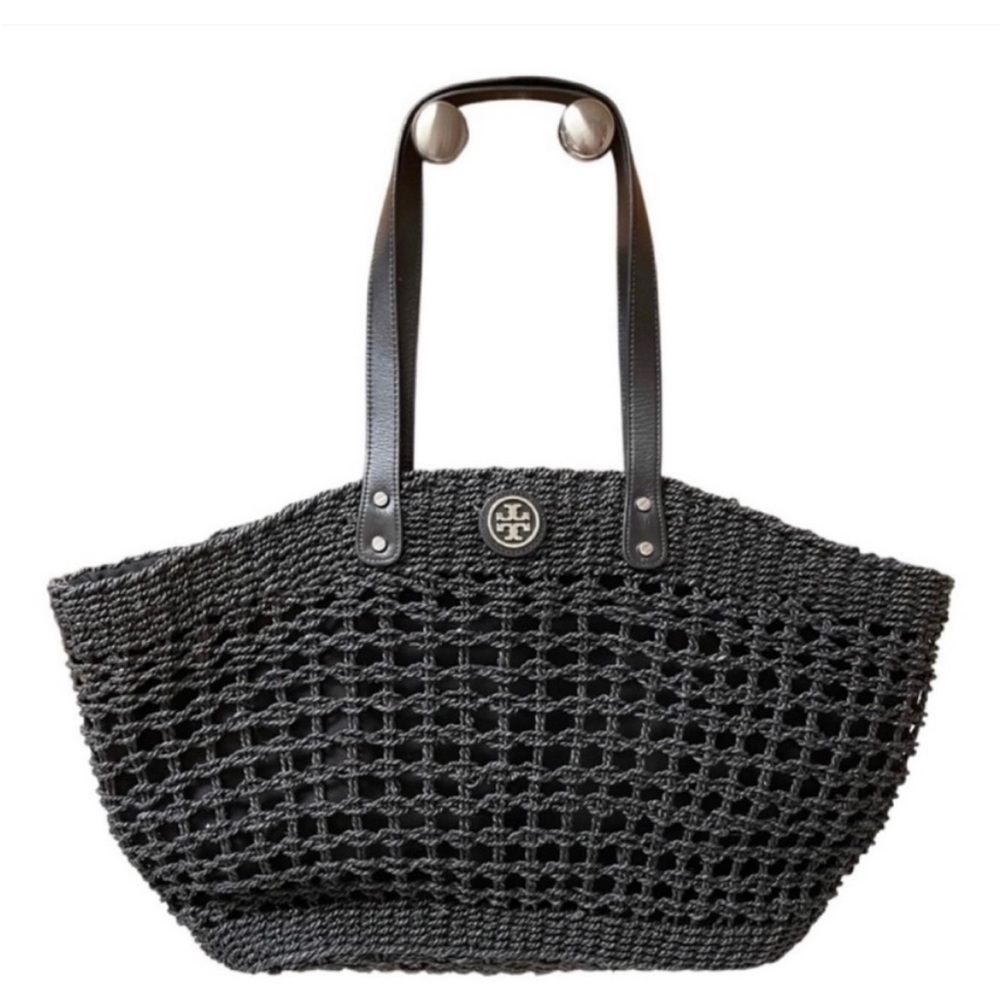 NWOT Tory Burch Megan Twisted Straw Tote Bag